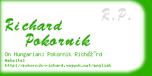 richard pokornik business card